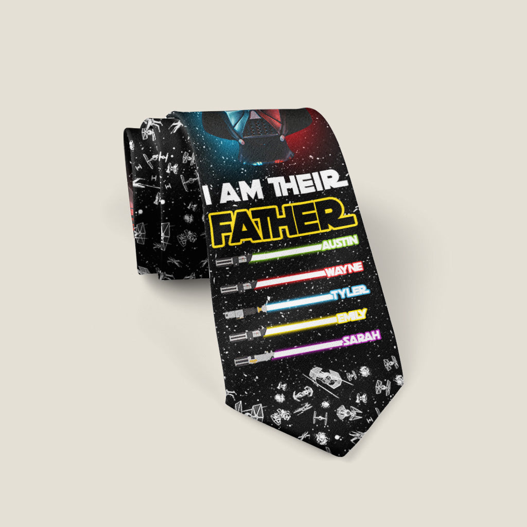 Personalized I Am Their Father Necktie Custom Name Gift for Dad Necktie GradoCreations