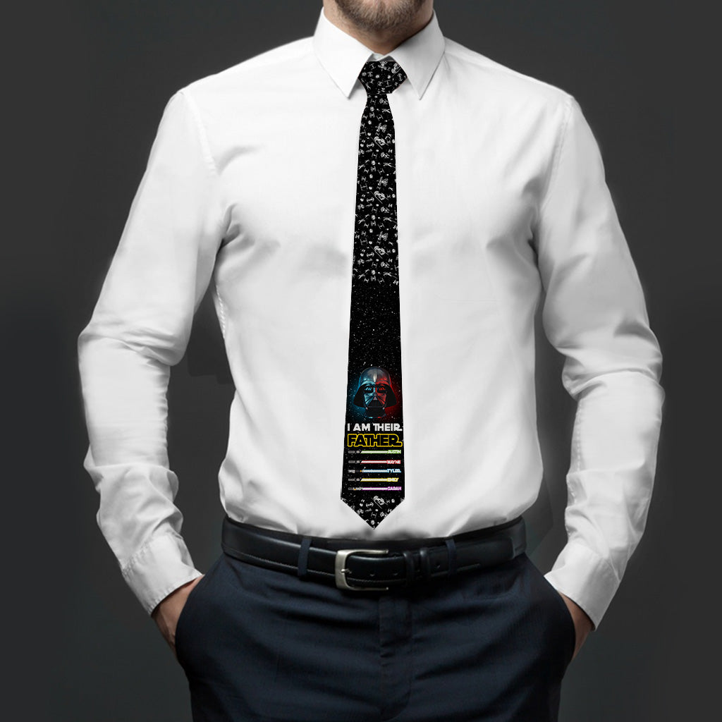 Personalized I Am Their Father Necktie Custom Name Gift for Dad Necktie GradoCreations