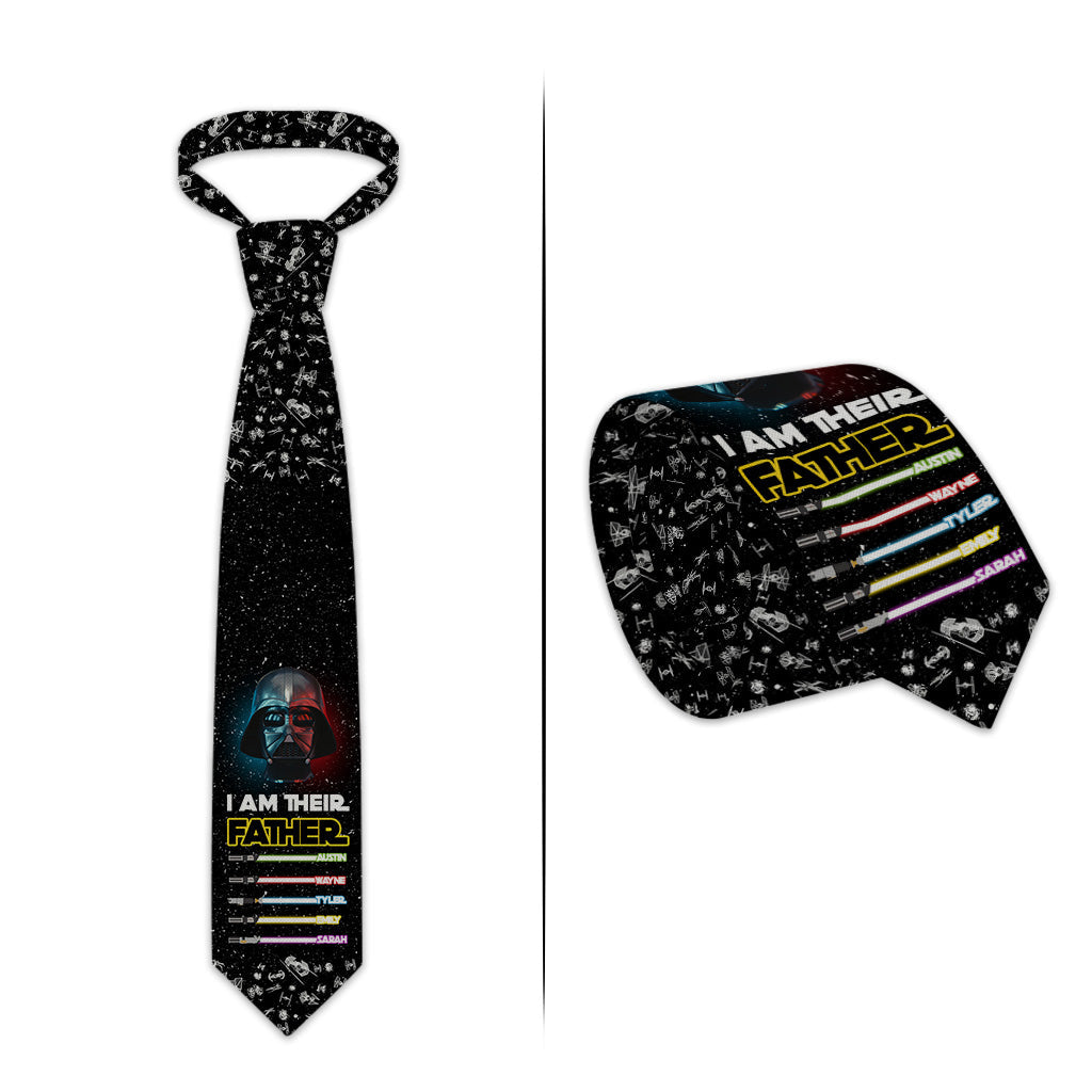 Personalized I Am Their Father Necktie Custom Name Gift for Dad Necktie GradoCreations