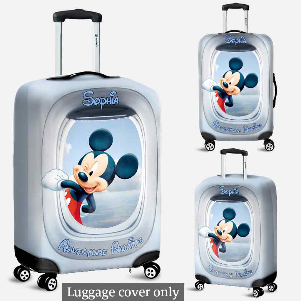 Personalized Mickey Mouse Luggage Cover Custom Name Travel Gift Luggage Cover GradoCreations