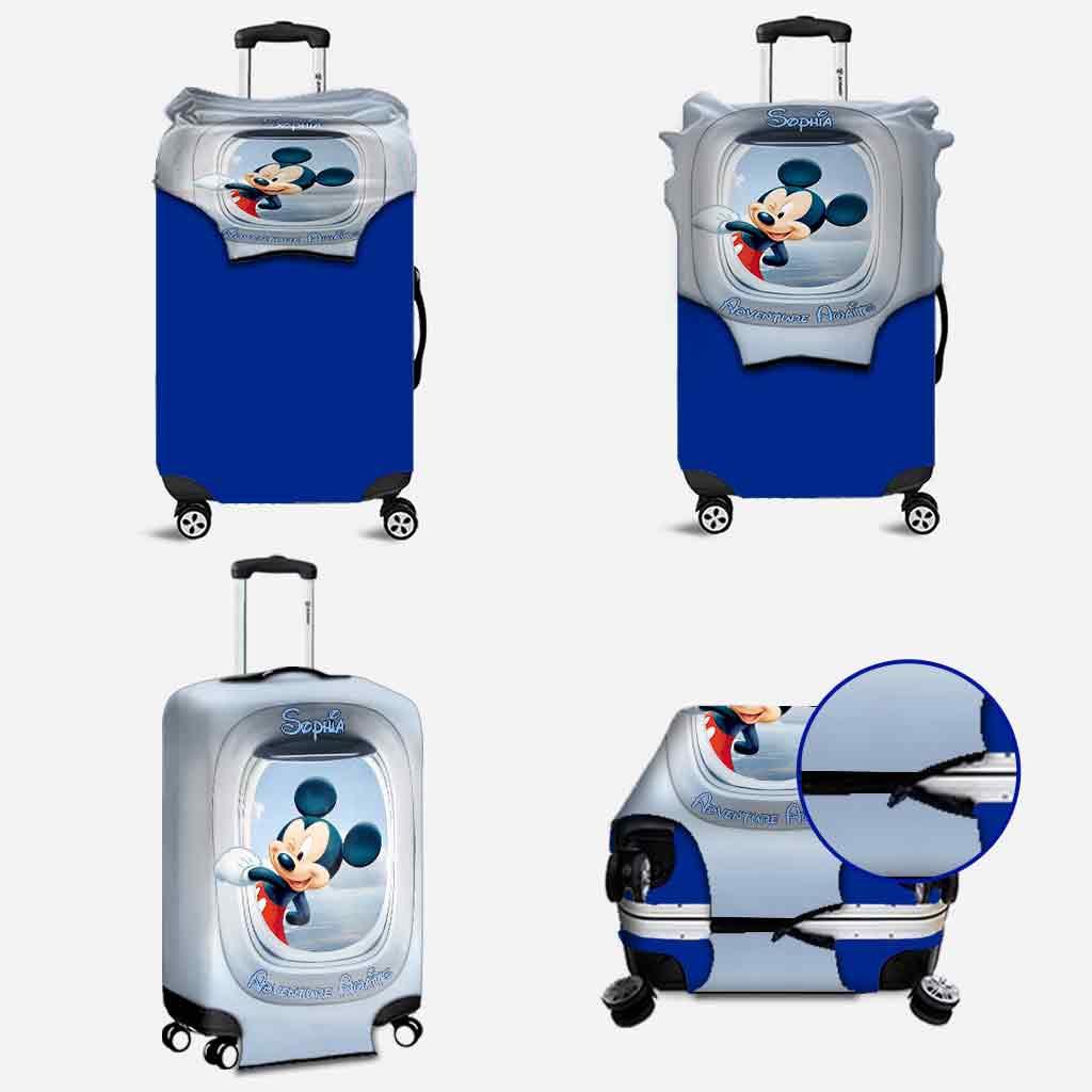 Personalized Mickey Mouse Luggage Cover Custom Name Travel Gift Luggage Cover GradoCreations