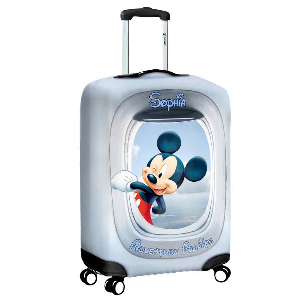 Personalized Mickey Mouse Luggage Cover Custom Name Travel Gift Luggage Cover GradoCreations
