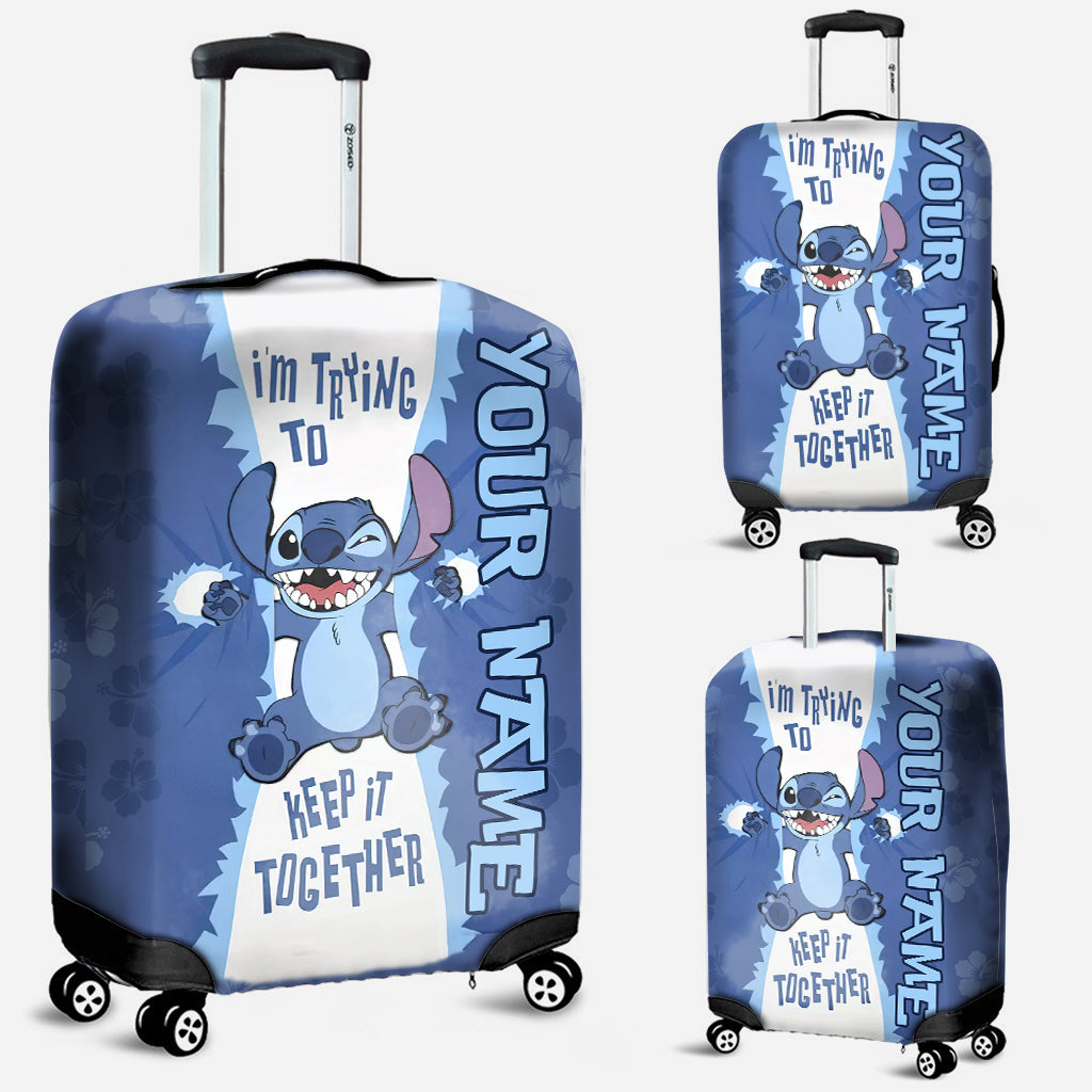 Personalized Ohana Luggage Cover Custom Name Travel Gift Luggage Cover GradoCreations