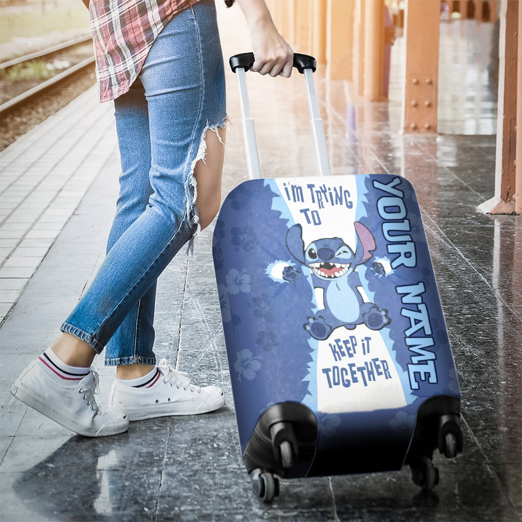 Personalized Ohana Luggage Cover Custom Name Travel Gift Luggage Cover GradoCreations