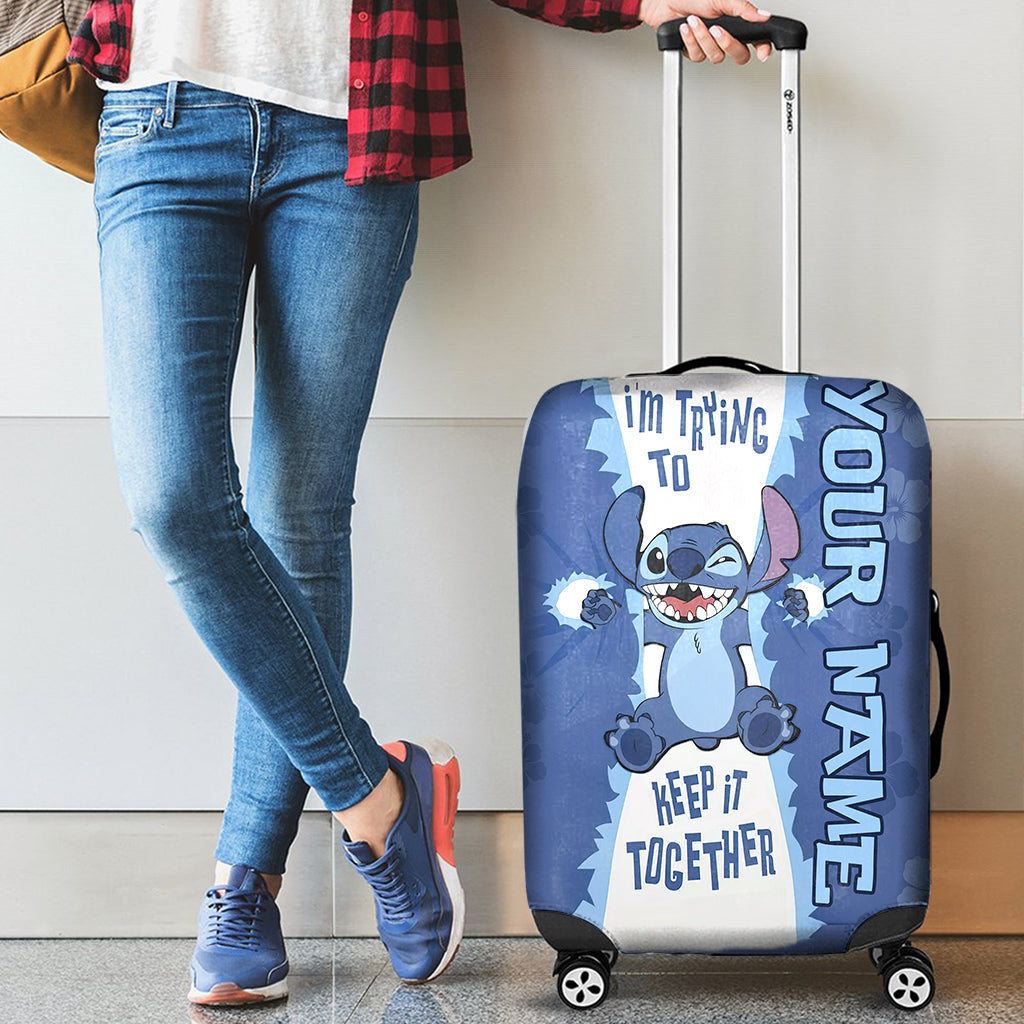 Personalized Ohana Luggage Cover Custom Name Travel Gift Luggage Cover GradoCreations