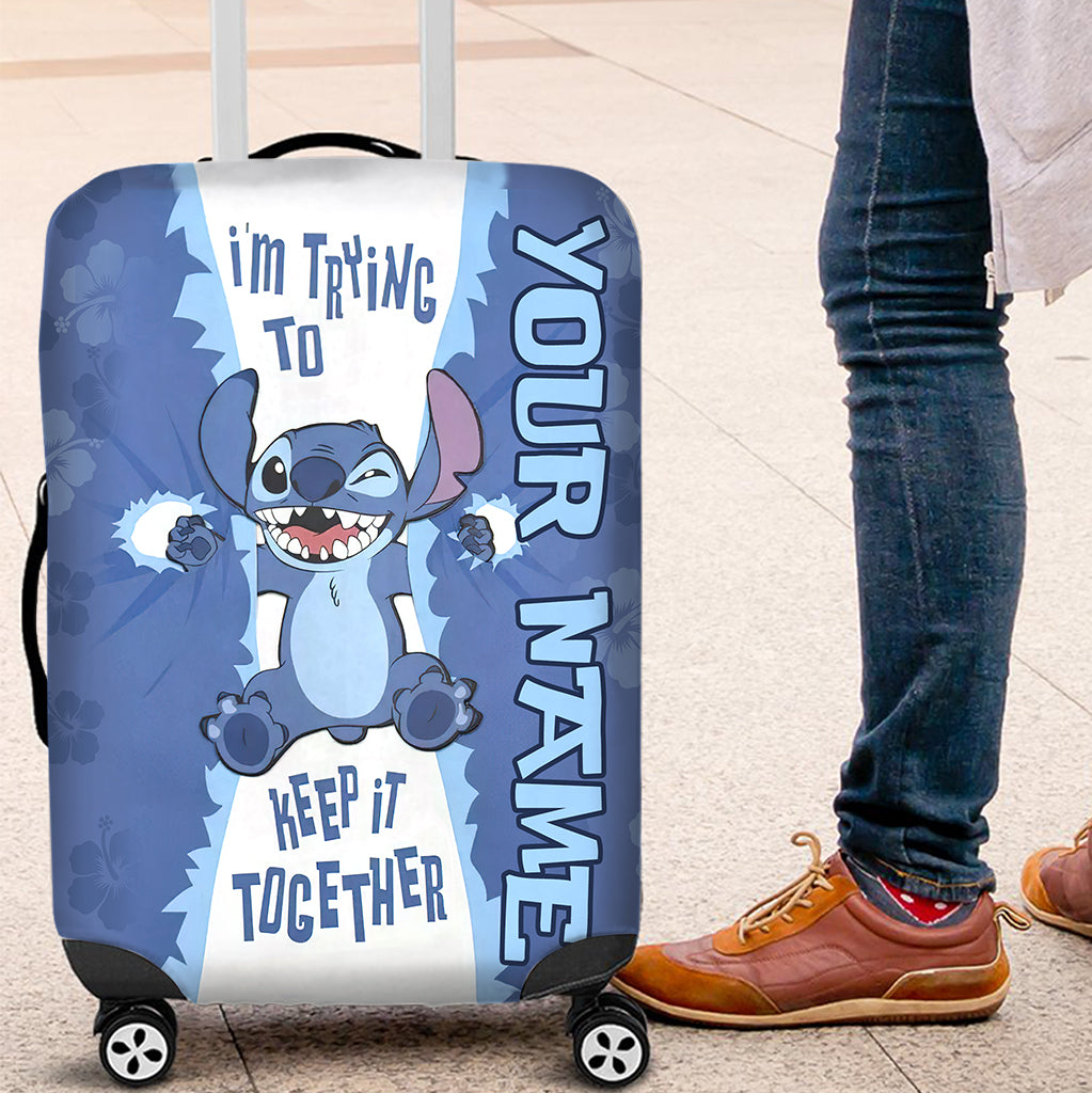 Personalized Ohana Luggage Cover Custom Name Travel Gift Luggage Cover GradoCreations