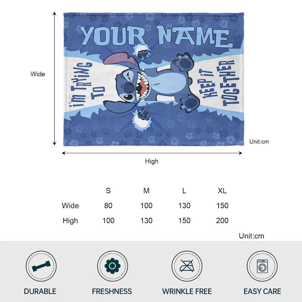 Personalized Ohana Blanket Custom Name Gift for Kids Blanket GradoCreations