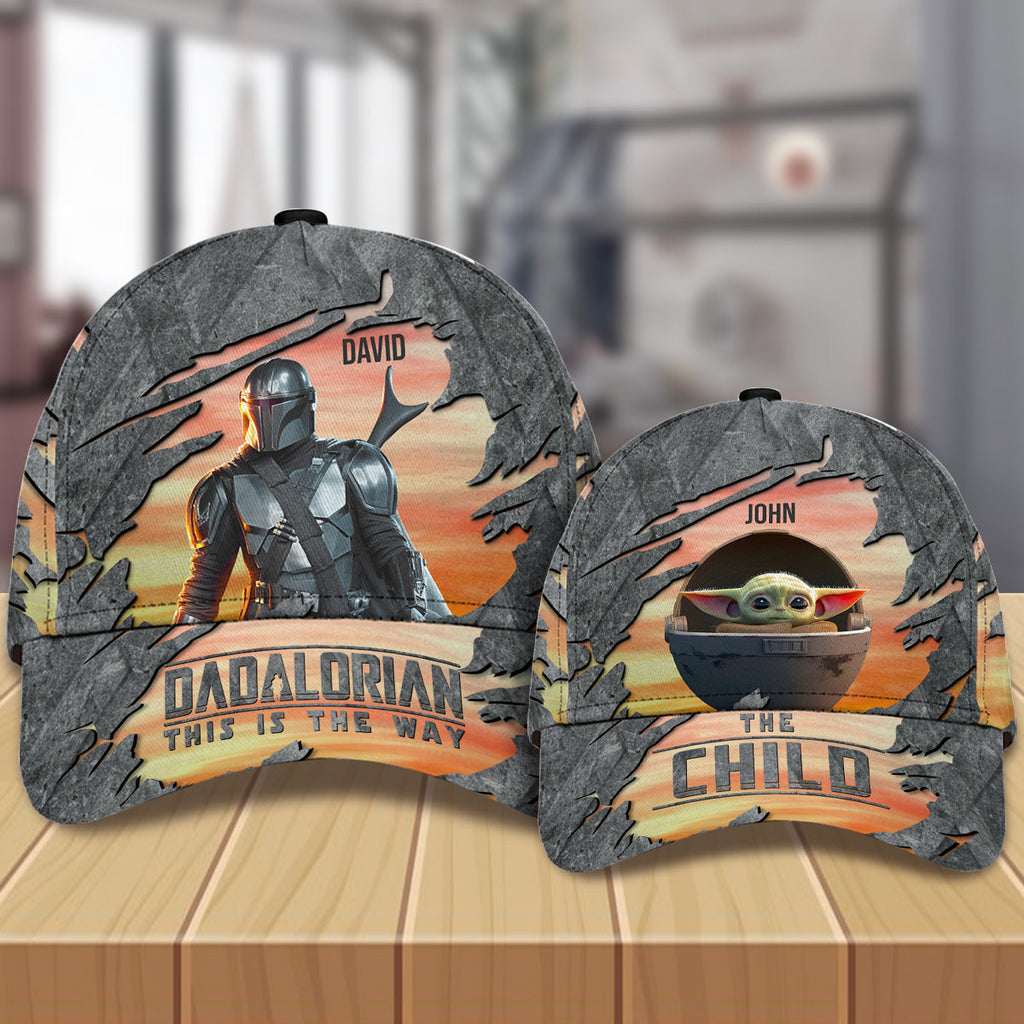 Personalized Dadalorian Classic Cap Custom Name Gift for Dad Classic Cap GradoCreations