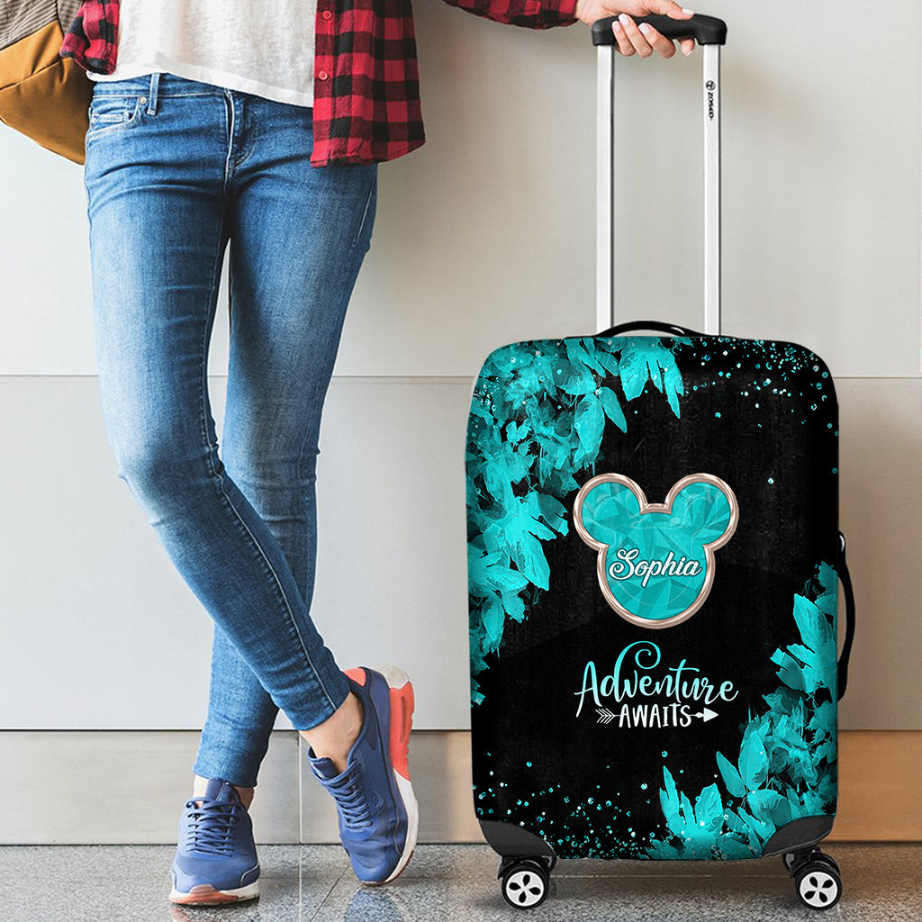 Personalized Adventure Awaits Mouse Luggage Cover for Kids Luggage Cover GradoCreations