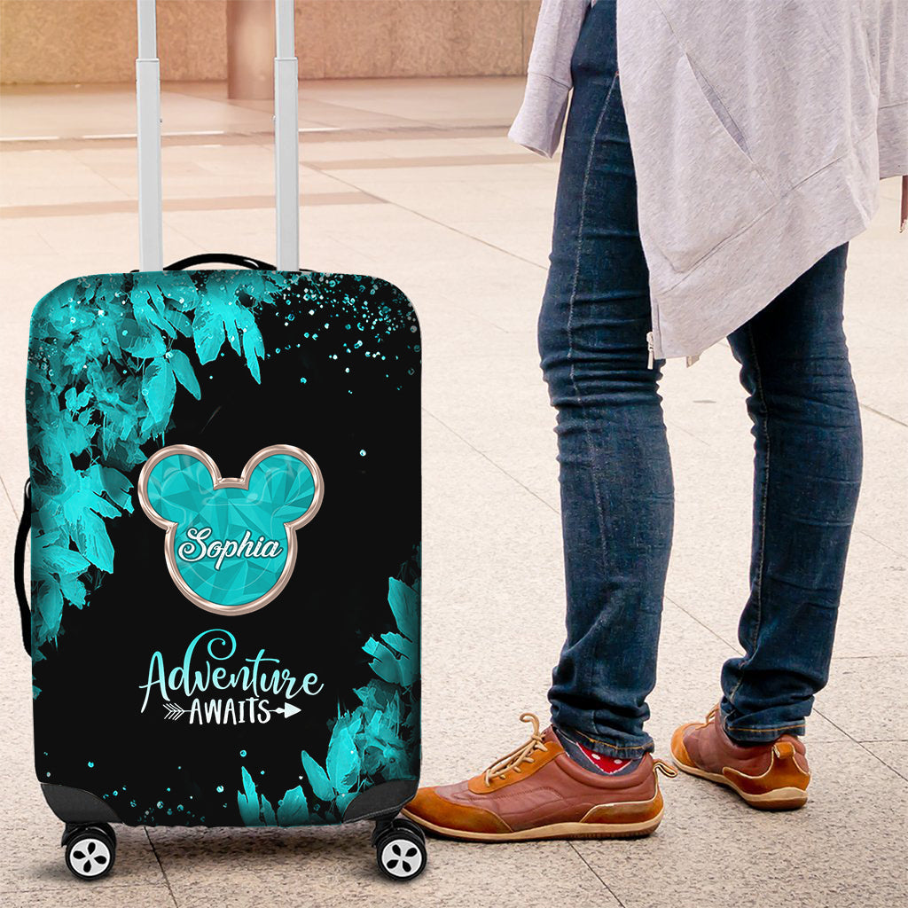 Personalized Adventure Awaits Mouse Luggage Cover for Kids Luggage Cover GradoCreations
