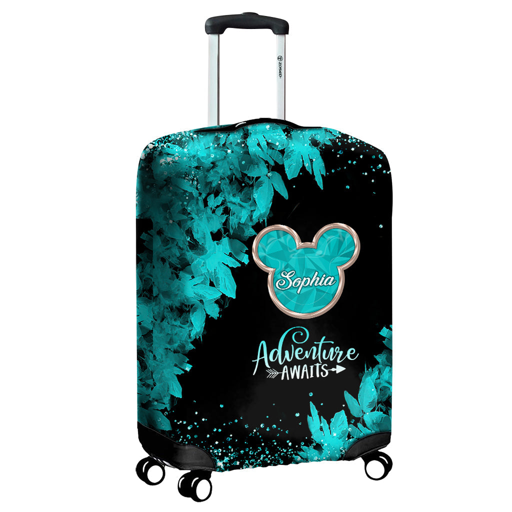 Personalized Adventure Awaits Mouse Luggage Cover for Kids Luggage Cover GradoCreations