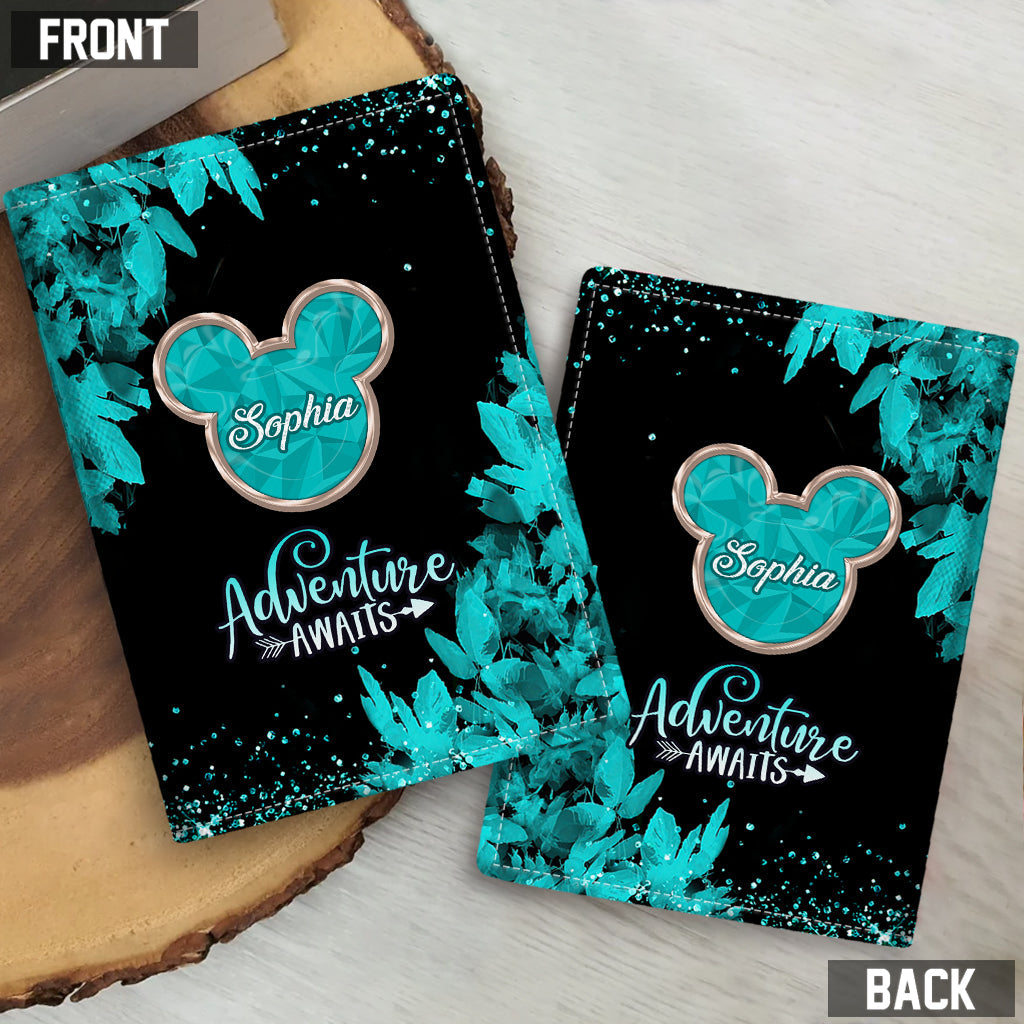 Personalized Passport Holder Adventure Awaits Custom Name Gift Idea Passport Holder GradoCreations