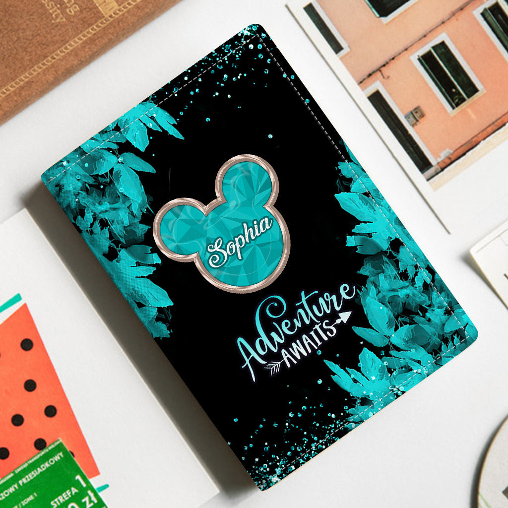 Personalized Passport Holder Adventure Awaits Custom Name Gift Idea Passport Holder GradoCreations