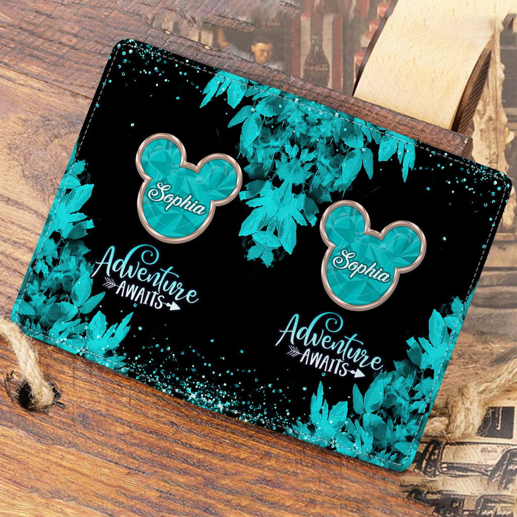 Personalized Passport Holder Adventure Awaits Custom Name Gift Idea Passport Holder GradoCreations