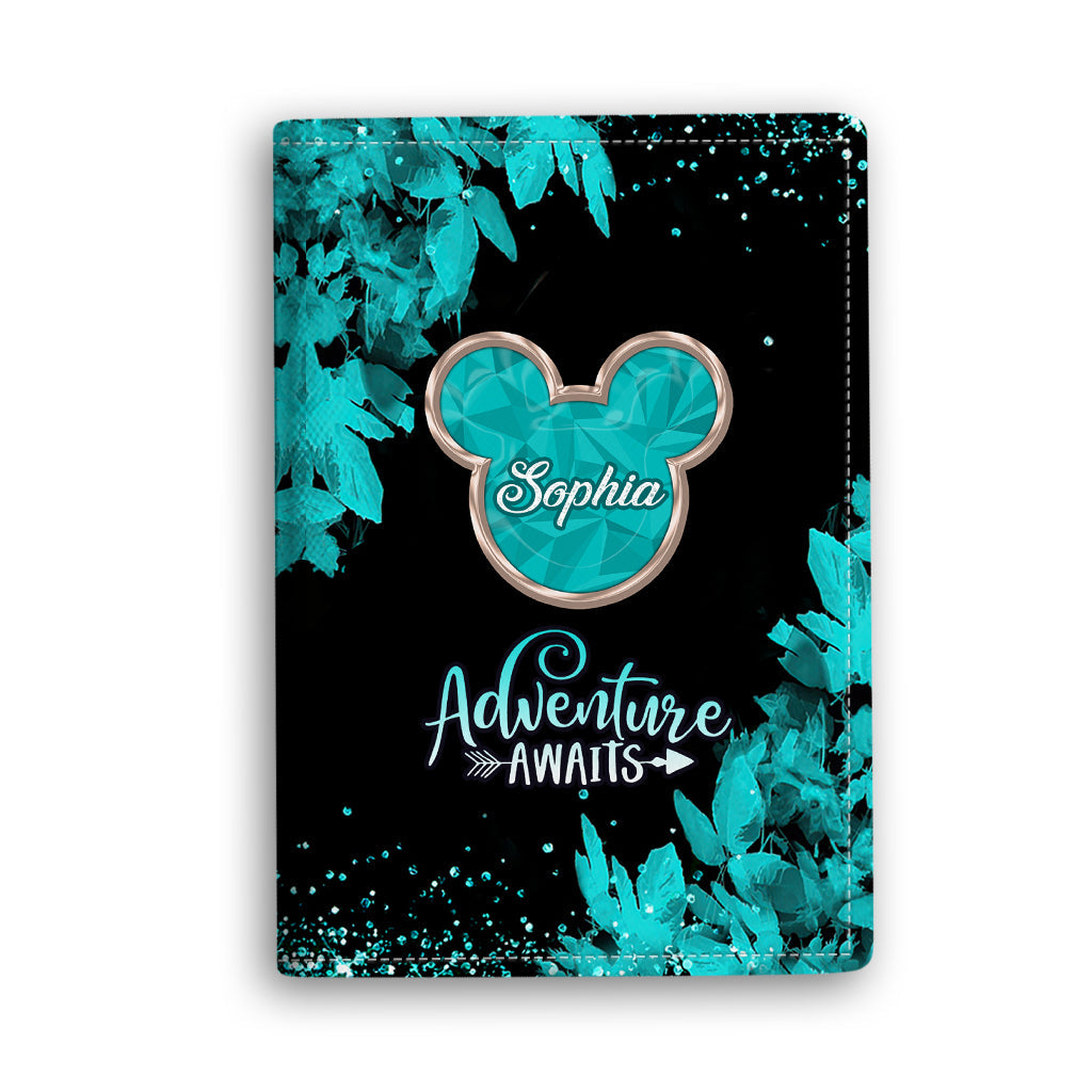 Personalized Passport Holder Adventure Awaits Custom Name Gift Idea Passport Holder GradoCreations