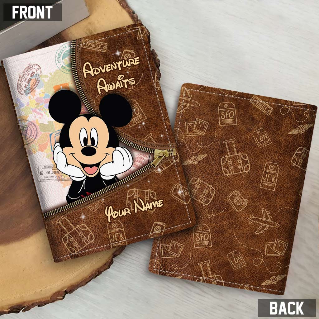 Personalized Passport Holder Custom Name Adventure Travel Gift Passport Holder GradoCreations