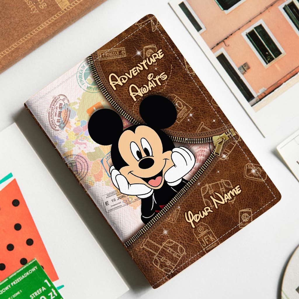 Personalized Passport Holder Custom Name Adventure Travel Gift Passport Holder GradoCreations