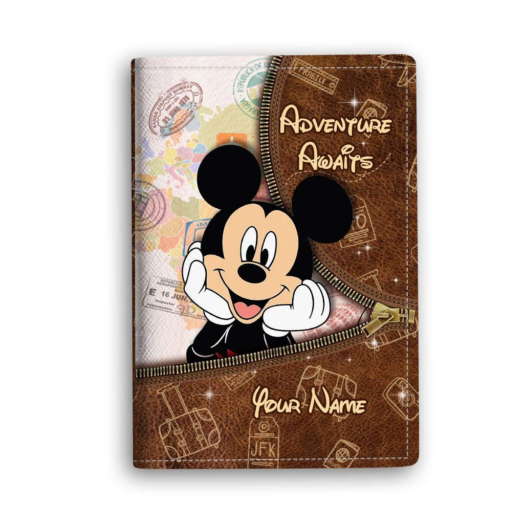 Personalized Passport Holder Custom Name Adventure Travel Gift Passport Holder GradoCreations