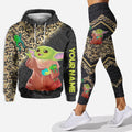 Personalized Cute Baby Yoda Hoodie & Leggings Set for Kids Hoodie & Leggings GradoCreations