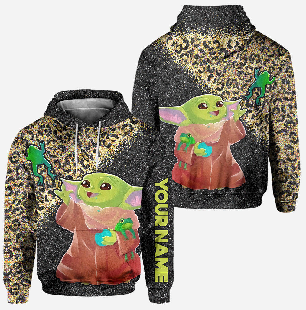 Personalized Cute Baby Yoda Hoodie & Leggings Set for Kids Hoodie & Leggings GradoCreations