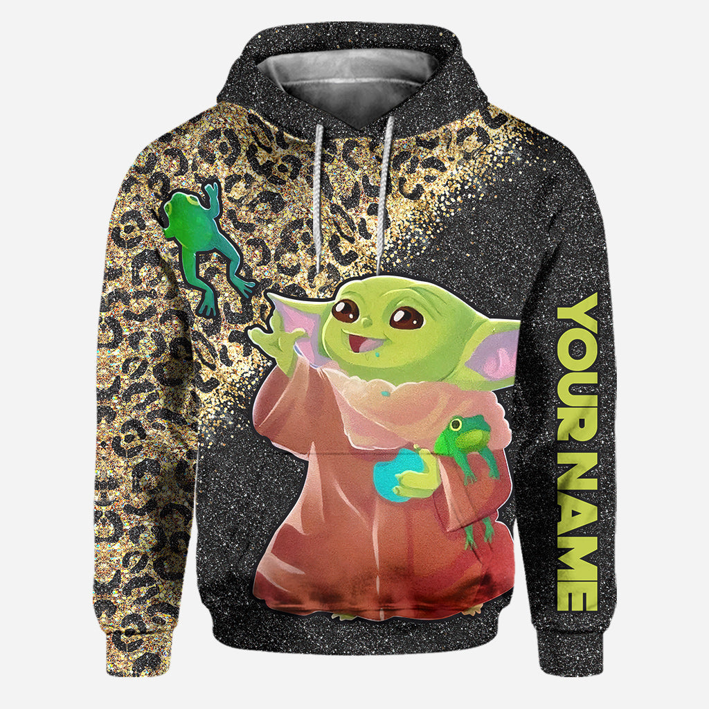 Personalized Cute Baby Yoda Hoodie & Leggings Set for Kids Hoodie & Leggings GradoCreations