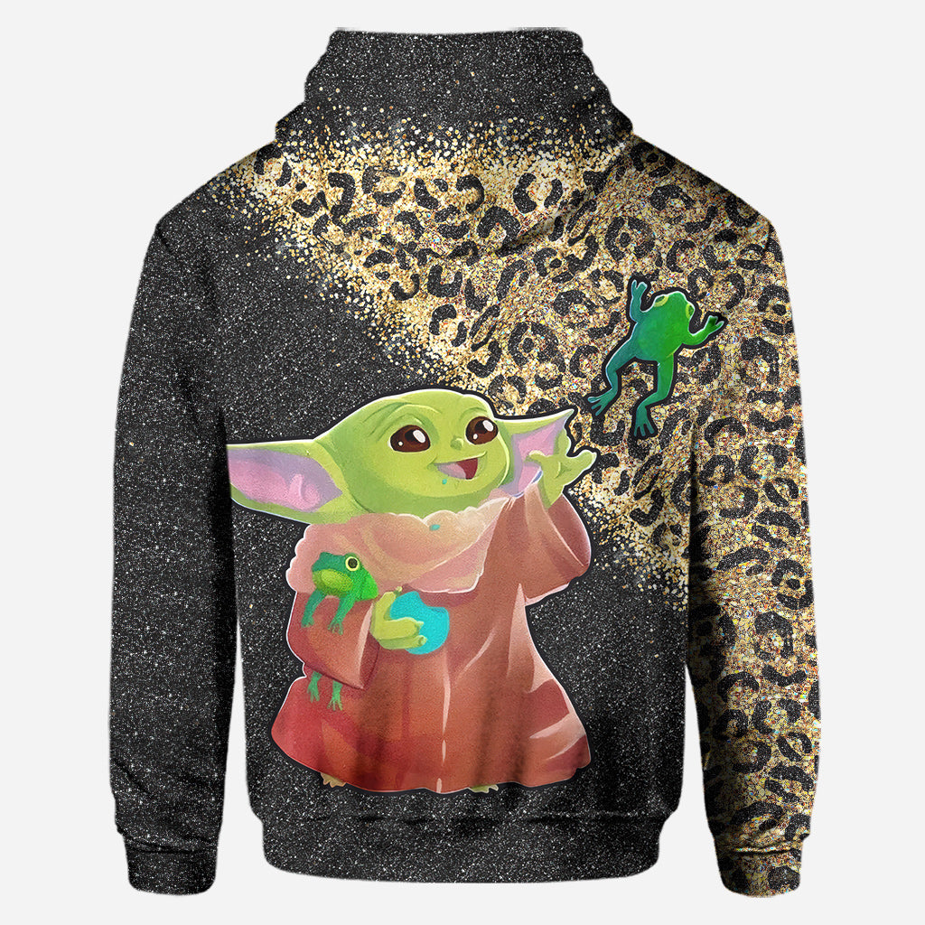 Personalized Cute Baby Yoda Hoodie & Leggings Set for Kids Hoodie & Leggings GradoCreations