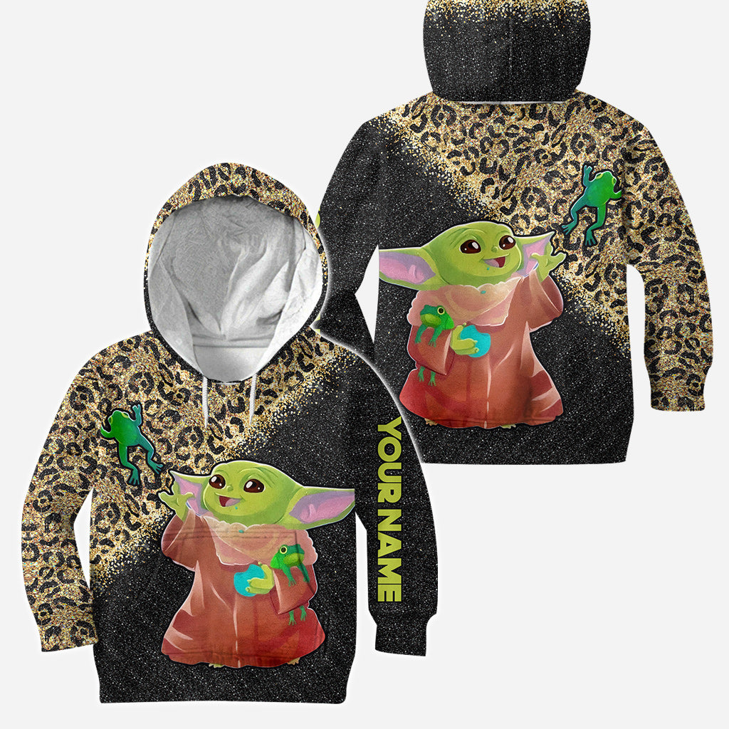 Personalized Cute Baby Yoda Hoodie & Leggings Set for Kids Hoodie & Leggings GradoCreations