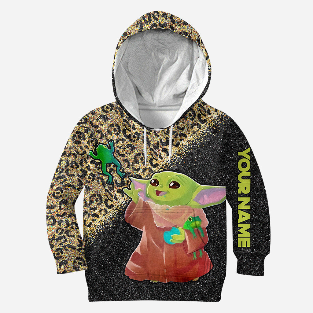Personalized Cute Baby Yoda Hoodie & Leggings Set for Kids Hoodie & Leggings GradoCreations