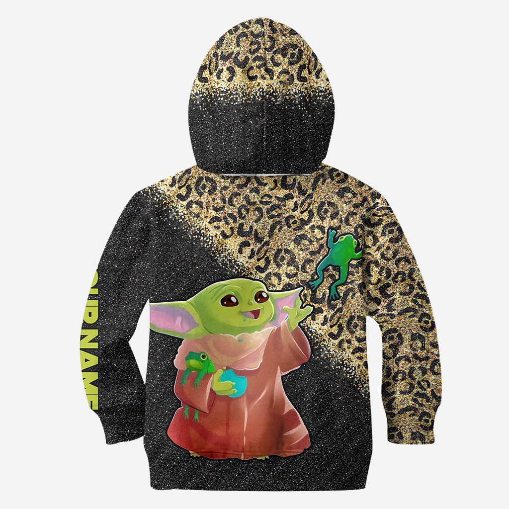 Personalized Cute Baby Yoda Hoodie & Leggings Set for Kids Hoodie & Leggings GradoCreations