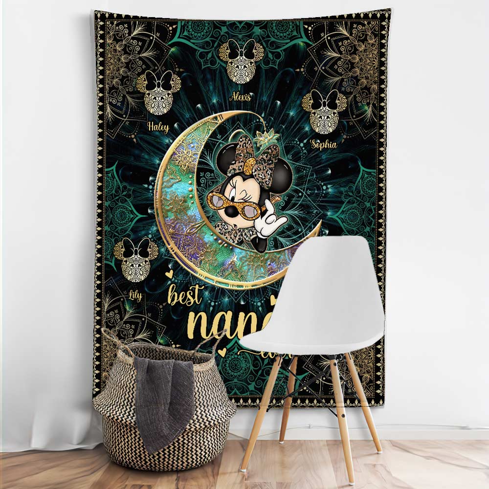 Personalized Best Nana Ever Tapestry Custom Name Gift Wall Tapestry GradoCreations