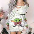 Custom Name Off Shoulder Dress Personalized Cute Design Off Shoulder Dress GradoCreations