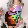 Personalized Off Shoulder Dress Cute Character Gift for Women Off Shoulder Dress GradoCreations