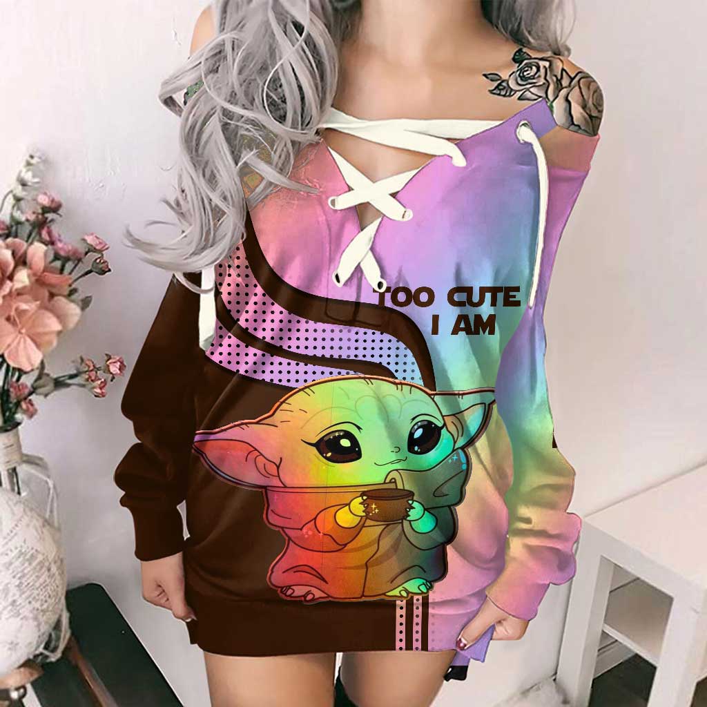 Personalized Off Shoulder Dress Cute Character Gift for Women Off Shoulder Dress GradoCreations