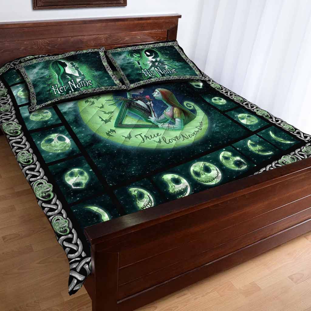 Personalized Nightmare Quilt Set Custom Names Couples Gift Quilt Set GradoCreations
