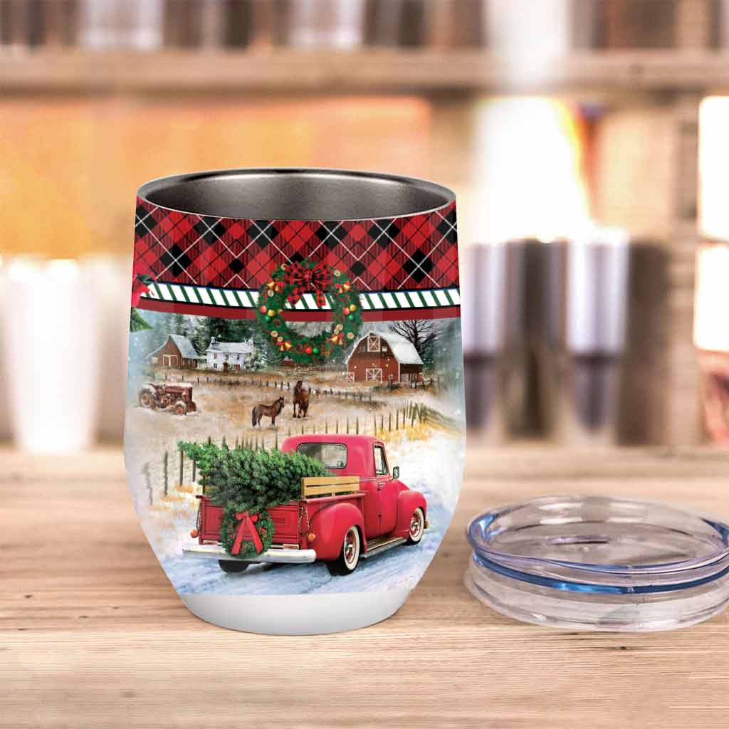 Personalized Christmas Movie Wine Tumbler Custom Gift for Mom Wine Tumbler GradoCreations