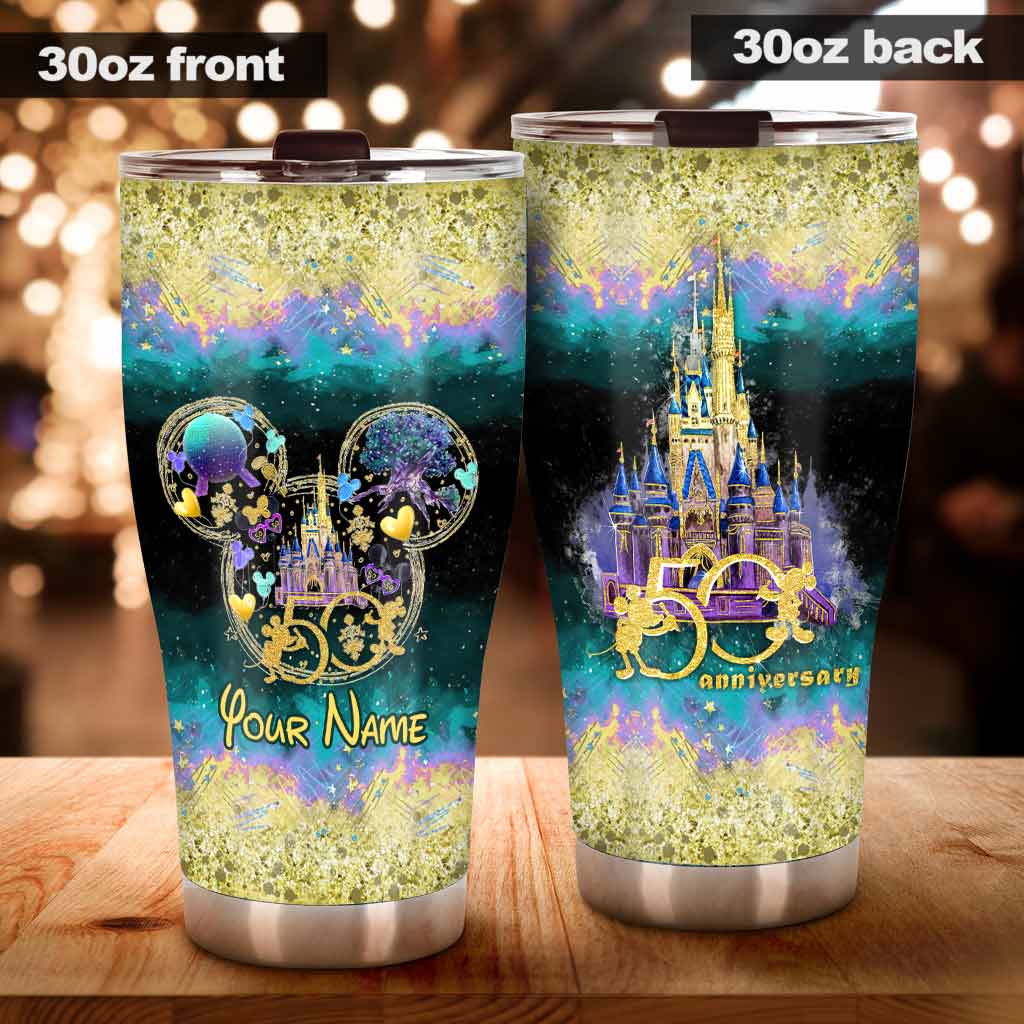 Personalized 50th Anniversary Mouse Tumbler Custom Name Gift Tumbler GradoCreations