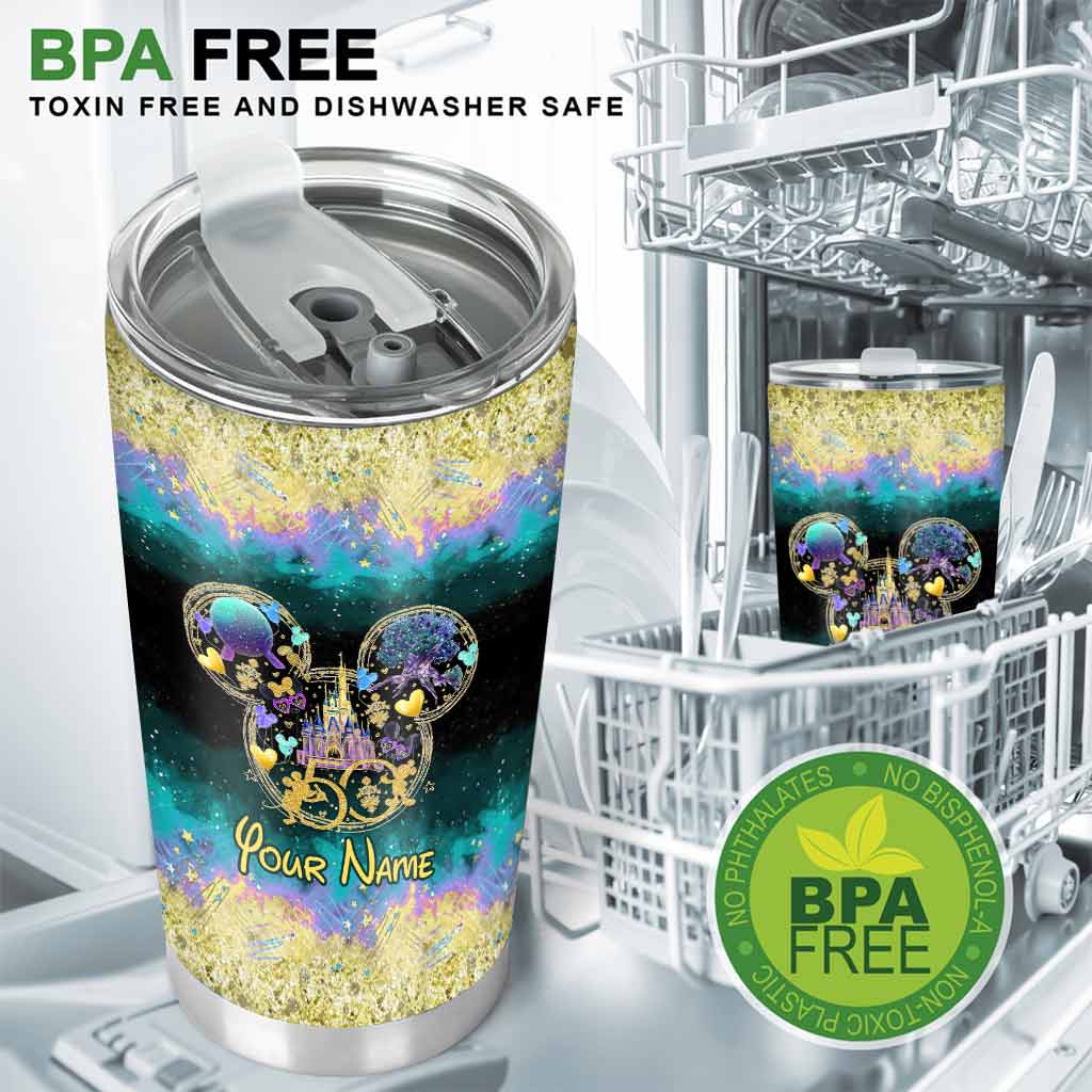 Personalized 50th Anniversary Mouse Tumbler Custom Name Gift Tumbler GradoCreations