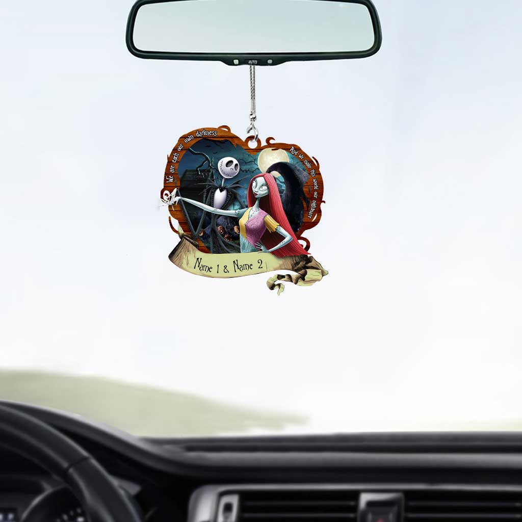 Personalized Car Ornament Custom Names Special Gift for Couples Car Ornament GradoCreations