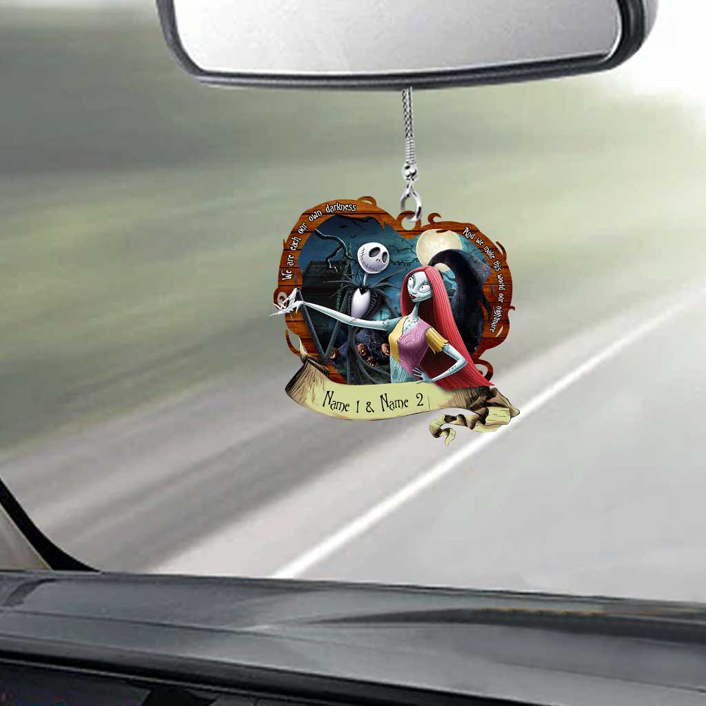 Personalized Car Ornament Custom Names Special Gift for Couples Car Ornament GradoCreations