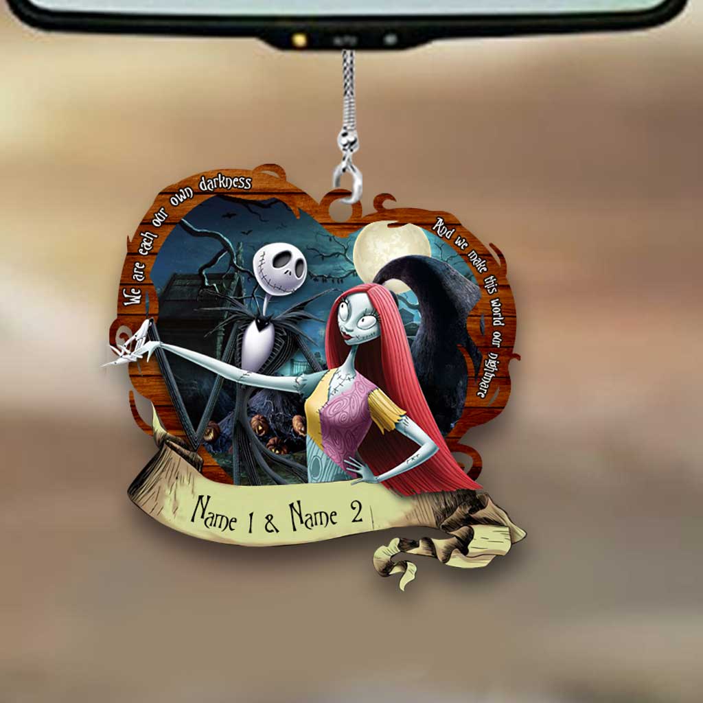 Personalized Car Ornament Custom Names Special Gift for Couples Car Ornament GradoCreations