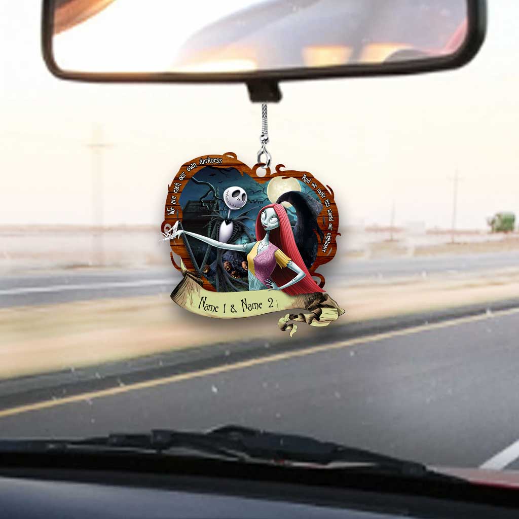 Personalized Car Ornament Custom Names Special Gift for Couples Car Ornament GradoCreations