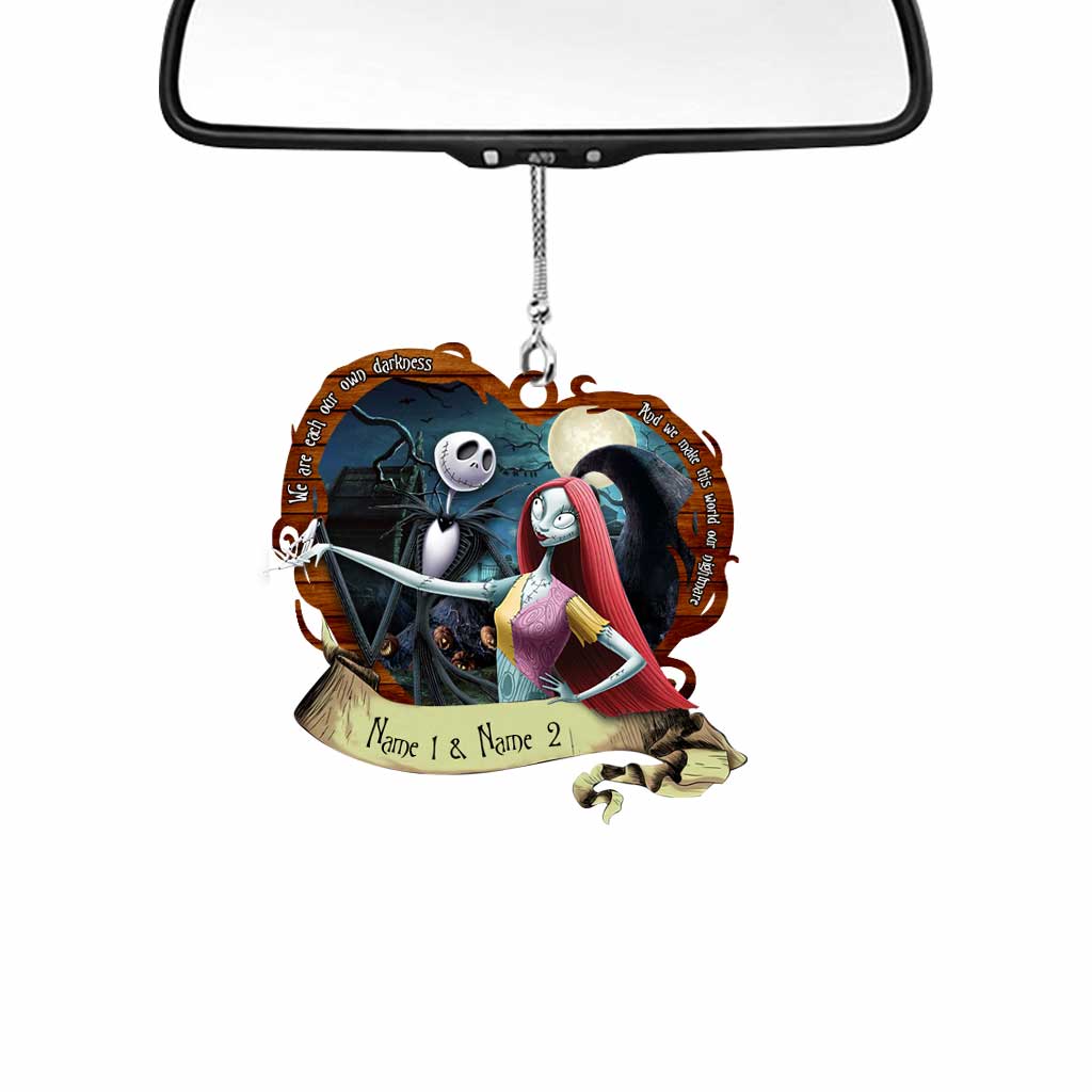 Personalized Car Ornament Custom Names Special Gift for Couples Car Ornament GradoCreations
