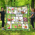 Personalized Grinch Christmas Quilt Custom Name Gift Quilt GradoCreations
