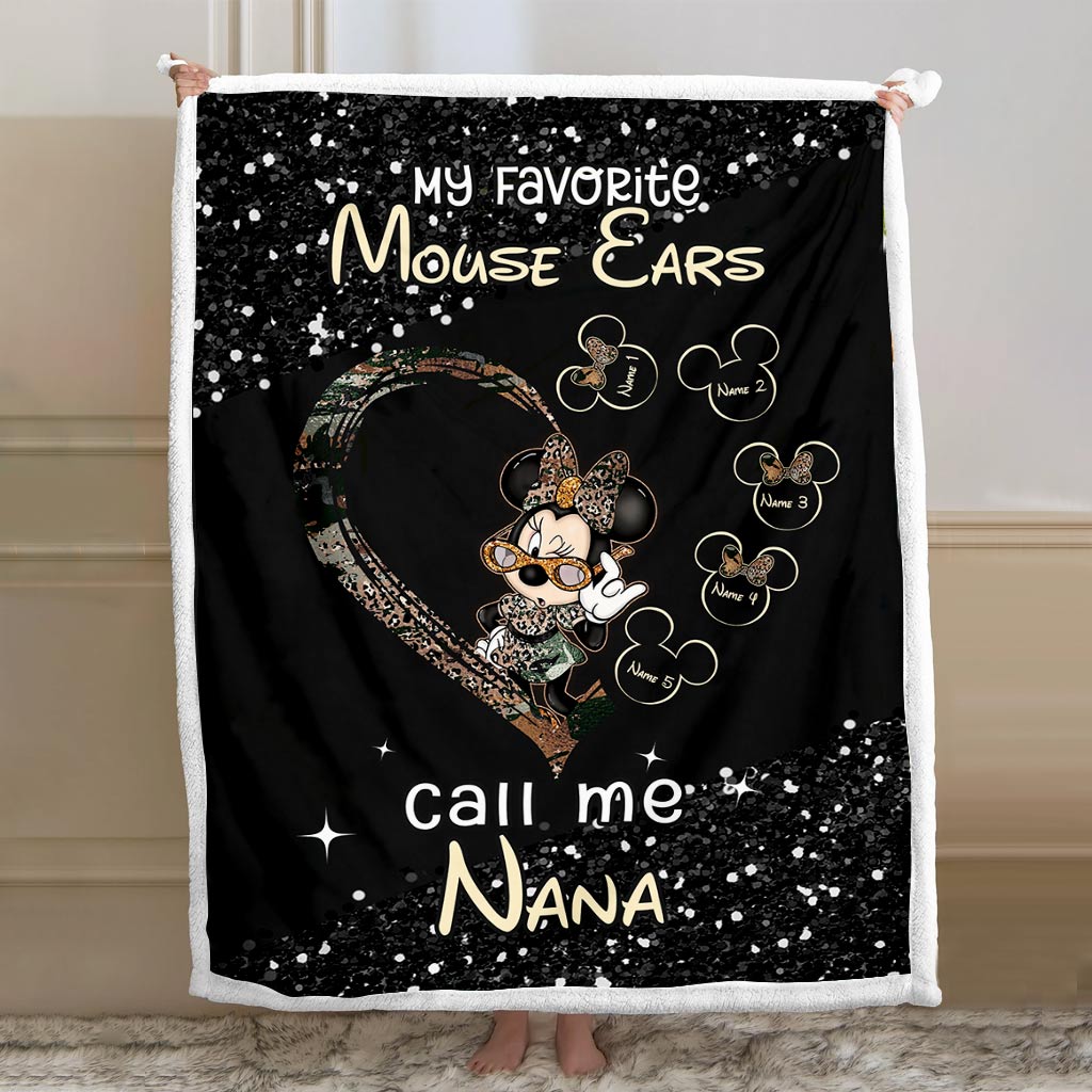 Personalized Nana Blanket with Minnie Mouse Design - Custom Gift for Grandma Blanket GradoCreations