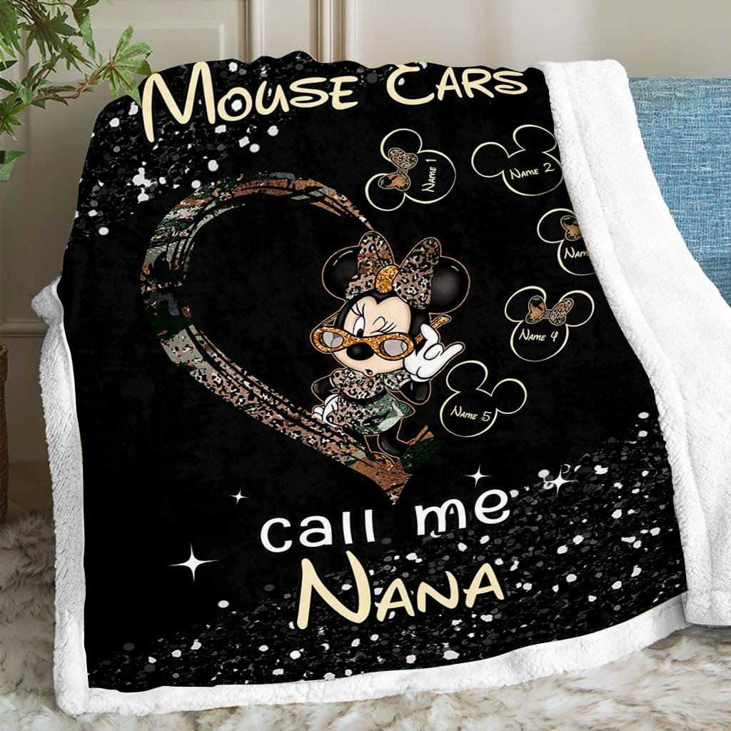 Personalized Nana Blanket with Minnie Mouse Design - Custom Gift for Grandma Blanket GradoCreations