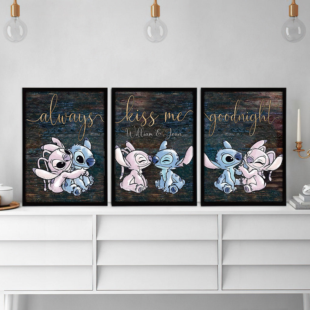 Personalized Ohana Poster & Canvas Set for Couples | Unique Gift Poster & Canvas Set GradoCreations