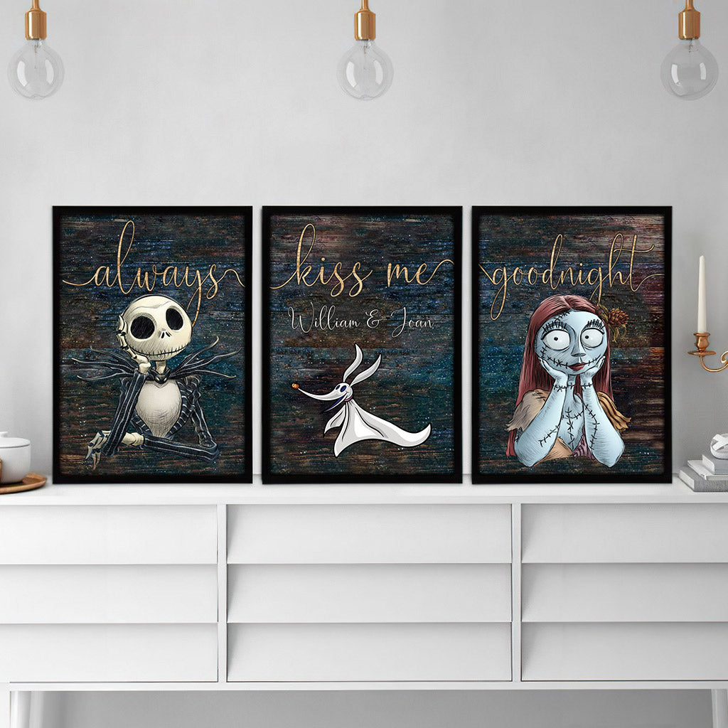 Personalized Couple Nightmare Poster & Canvas Set Gift Poster & Canvas Set GradoCreations