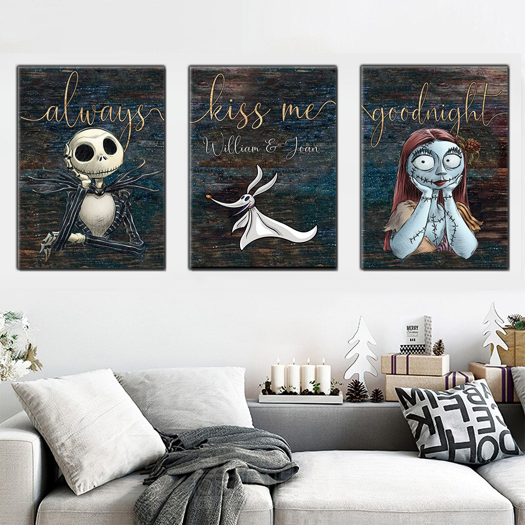 Personalized Couple Nightmare Poster & Canvas Set Gift Poster & Canvas Set GradoCreations