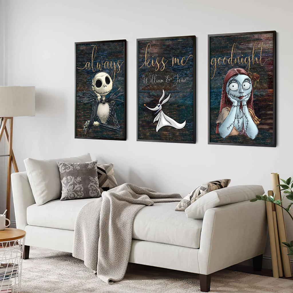 Personalized Couple Nightmare Poster & Canvas Set Gift Poster & Canvas Set GradoCreations