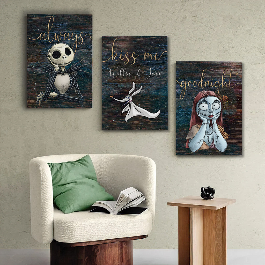 Personalized Couple Nightmare Poster & Canvas Set Gift Poster & Canvas Set GradoCreations
